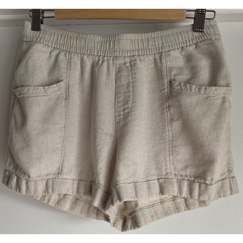 Old Navy Linen Bermuda Shorts XS Beige Casual Solid Coastal Chino Slacks
